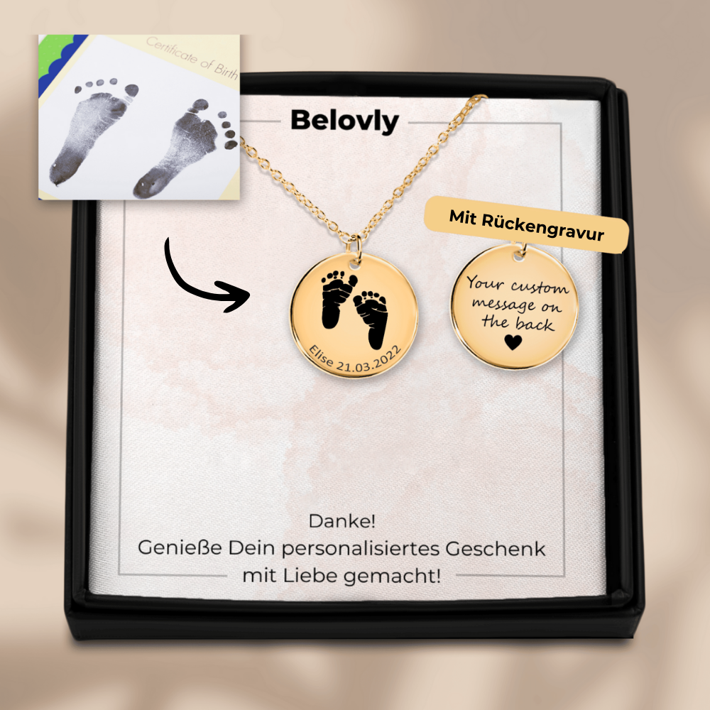 FootKet™ – Fußabdruck-Halskette für Neugeborene - Belovly