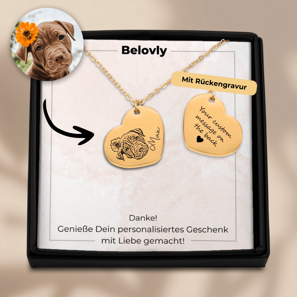DogHeart™ – Erinnerungs-Halskette für Hundeliebhaber